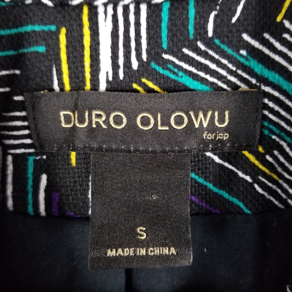 DURO OLOWU | multicoloured abstract print belted trench coat - Picture 6 of 10